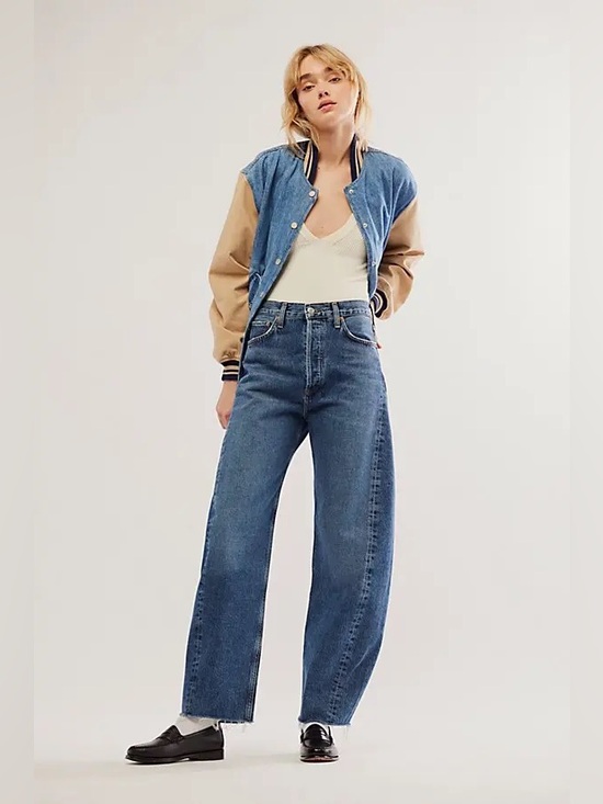 NWT Agolde Luna Pieced Barrel Jeans Control Aritzia - Picture 4 of 9